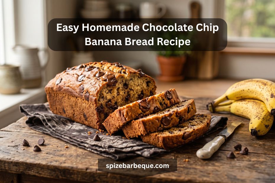 Easy Homemade Chocolate Chip Banana Bread Recipe